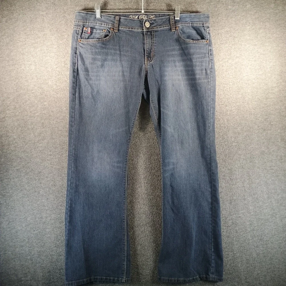 U.S. Polo Assn. Cassidy Boot Cut Jeans Women‎ 17/18 Reg Slim Straight Fit Denim